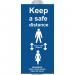 Keep 2m Apart (B) Post Bollard Sign; (800mm High For 200mm dia Post)  STP413