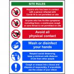 Social Distancing Rigid PVC Sign (300 x 400mm) - Covid19 Reception Safety Notice
