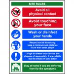 Social Distancing Rigid PVC Sign (300 x 400mm) - Covid19 Social Distancing & Hygiene Safety Notice