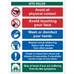 Site Safety Keep A Safe Distance Sign; Rigid 1mm PVC Board (300 x 400mm) 