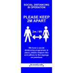 Be Socially Safe Social Distancing Pull Up Banner Style A (850 x 2000mm)