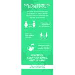 Be Socially Safe Social Distancing Pull Up Banner Style B (850 x 2000mm)