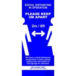 Be Socially Safe Social Distancing Pull Up Banner Style C (850 x 2000mm)