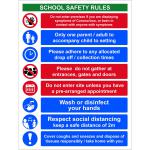 School Site Safety Notice for Covid-19; 3mm Foamex Board (600 x 800mm)