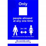 Be Socially Safe Maximum People Sign; Rigid 1mm RPVC Board (200 x 300mm)