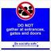 Be Socially Safe Do Not Gather Sign; Rigid 1mm PVC Board (400 x 400mm)