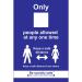 Maximum People Keep A Safe Distance Sign; Rigid 1mm PVC Board (200 x 300mm) 