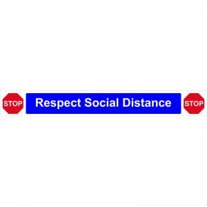 Be Socially Safe Respect Social Distance Self Adhesive Floor and Stair