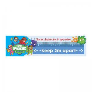 Super Hygiene Heroes Social Distancing In Operation Banner; PVC 2000 x