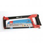 The picture shows a Hi-Tension Hacksaw from Hilka Tools UK Limited. It is a professional tool and has a length of 250-300mm (10-12in). The model number is SW01L.