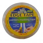 The photograph showcases a roll of Ultratape Masking Tape with a vibrant yellow edge. The tape is 36mm in width and stretches approximately 41.1 meters in length. The bright color and smooth texture of the tape is visually appealing and would stand out in any workspace.