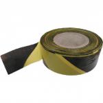 Non-adhesive polythene barrier tape Black/Yellow 75mm x 500m TA17L