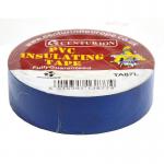 The picture shows a roll of blue PVC tape, measuring 19mm in width and 20m in length, with the branding of Centurion Europe Limited Industrial Tapes. The tape is neatly wound and features clear markings and text. It appears to be durable and suitable for industrial use.