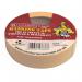 A photo of a roll of Centurion Europe Limited Masking Tape shows a compact 25mm width and 50m length, in a sleek and uniform white color. The adhesive tape appears smooth and evenly coated, with no wrinkles or creases. Bold black lettering spells out the product name and size on the label.