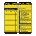 This picture shows a pack of 50 forklift tag inserts designed for Spectrum Industrial warehouses. The tags are neatly organized and feature clear signage, making them easy to use and navigate. They are a valuable tool for tracking and managing inventory in any warehouse setting.