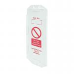 The Spectrum Industrial Safety Signs AssetTag MAX Holder comes in a pack of 5. Each holder is made of durable material and has a sleek, modern design. The holders feature a transparent front for easy readability and a secure clip for attaching to surfaces. Perfect for labeling and organizing equipment.