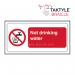 Not Drinking Water’  Sign; Self Adhesive Taktyle  (300mm x 150mm)  TK0653BSI