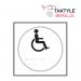 Disabled Symbol’  Sign; Self Adhesive Taktyle ; White (150mm x 150mm) TK2005BKWH