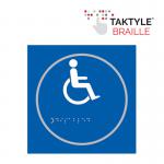Disabled Symbol&rsquo;  Sign; Self Adhesive Taktyle ; Blue (150mm x 150mm)