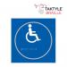 Disabled Symbol’  Sign; Self Adhesive Taktyle ; Blue (150mm x 150mm) TK2005WHBL