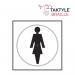 Ladies Graphic’  Sign; Self Adhesive Taktyle ; White  (150mm x 150mm) TK2010BKWH