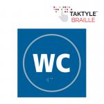 WC&rsquo;  Sign; Self Adhesive Taktyle; Blue (150mm x 150mm)
