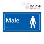 Male&rsquo;  Sign; Self Adhesive Taktyle; Blue (300mm x 150mm)