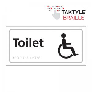 Image of Toilet With Disabled Symbol&rsquo; Sign; Self Adhesive Taktyle;