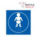 Baby Graphic’  Sign; Self Adhesive Taktyle; Blue (150mm x 150mm) TK2400WHBL