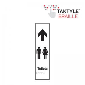 Image of Toilets Arrow Up Gents Ladies Graphic&rsquo; Sign; Self Adhesive