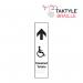 Disabled Toilets Arrow Up (with graphic)’  Sign; Self Adhesive Taktyle; (75mm x 300mm)  TK5103BSI