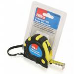 The photo shows a heavy duty 3m10ft x 13mm tape measure from Hilka Tools UK Limited. The bright yellow tape is clearly marked with measurements and features a sturdy metal clip for easy storage and transportation. The durable design makes it suitable for a variety of DIY and professional projects.