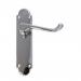 Chrome Shaped Lever Latch Set - 170mm VBC51P