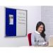 Tamperproof Combination Felt / Non-Magnetic Dry-Wipe Noticeboard - Blue - 1800(w) x 1200mm(h) 0518LBL