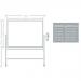 Non-Magnetic Mobile Swivel Writing Board - 1200(w) x 1200mm(h) 1262