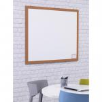 Eco-Friendly Non-Magnetic Wall Mounted Wooden Frame Writing Board - 900(w) x 600mm(h) 1850-B