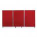 Mobile Tri Screen - Red - 3600(w) x 1900mm(h)  2618LR