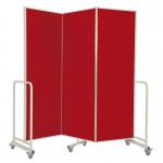 Mobile Insta-Wall 3 Panel - Red - 1800(w) x 1940mm(h) 2983LR