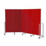 Mobile Insta-Wall 5 Panel - Red - 1800(w) x 1940mm(h) 2985LR