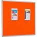 Accents FlameShield Aluminium Framed Noticeboard - Orange - 1200(w) x 900mm(h) 4809LOR