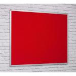 FlameShield Aluminium Framed Noticeboard - Red - 1500(w) x 1200mm(h) 4815HR