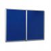 Side Hinged Tamperproof Noticeboard - Blue - 1800(w) x 1200mm(h) 7918LBL