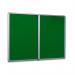 Side Hinged Tamperproof Noticeboard - Green - 1800(w) x 1200mm(h) 7918LGRN