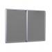 Side Hinged Tamperproof Noticeboard - Grey - 1800(w) x 1200mm(h) 7918LGRY