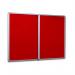 Side Hinged Tamperproof Noticeboard - Red - 1800(w) x 1200mm(h) 7918LR