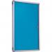 Accents Side Hinged Tamperproof Noticeboard - Light Blue - 600(w)x 900mm(h) 8406LLB