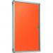 Accents Side Hinged Tamperproof Noticeboard - Orange - 600(w)x 900mm(h) 8406LOR