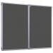 Accents Side Hinged Tamperproof Noticeboard - Charcoal - 1800(w) x 1200mm(h) 8418LCH