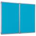 Accents Side Hinged Tamperproof Noticeboard - Light Blue - 1800(w) x 1200mm(h) 8418LLB