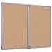 Accents Side Hinged Tamperproof Noticeboard - Natural - 2400(w) x 1200mm(h) 8424LN